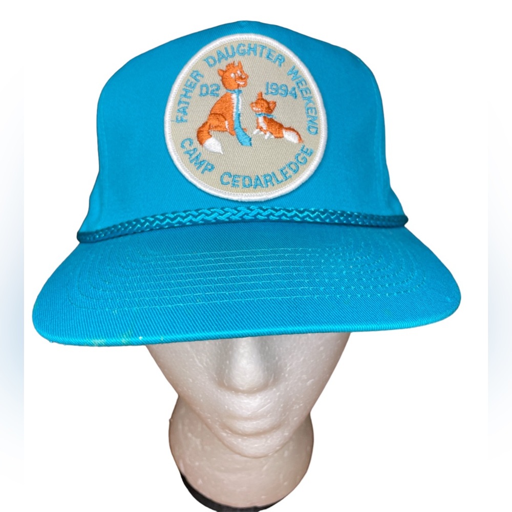 Vintage 90’s Snap Back Hat D2 1994 Father Daughter Weekend Camp Cedarledge Cap
